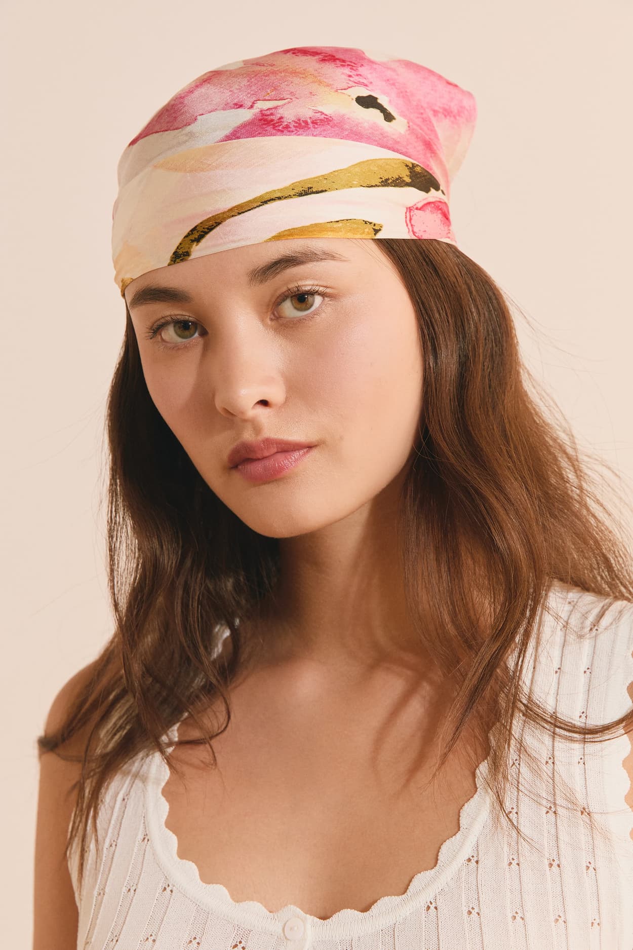 Foulard en soie à motifs - Fresh Imp - TU - Orange - Femme - Etam