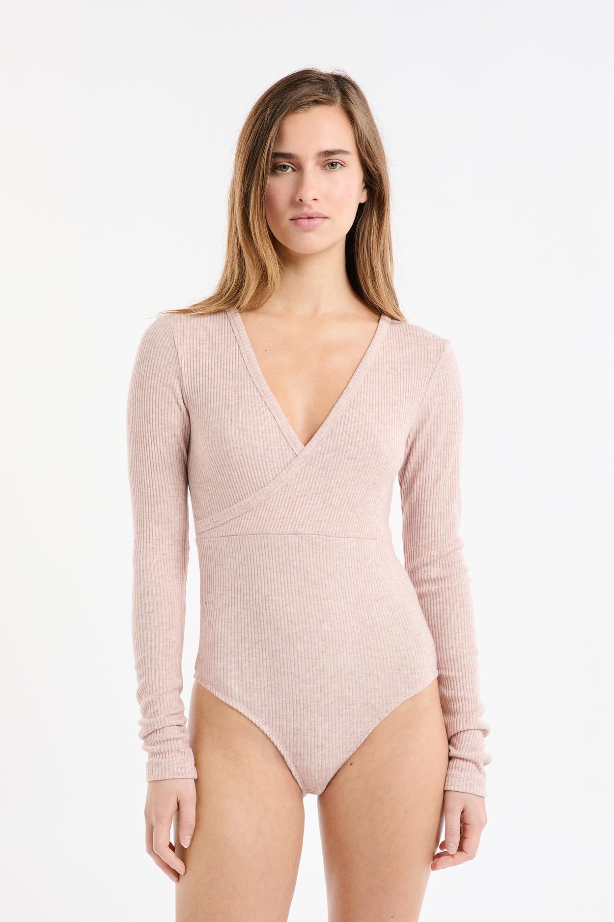 Body z długimi rękawami kopertowe