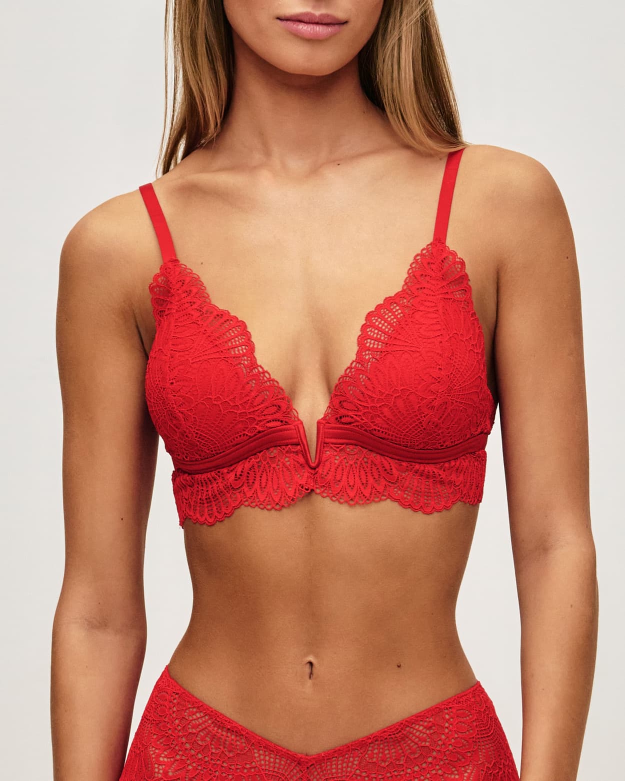 Florale kant push-up triangle bh - XL - Undiz