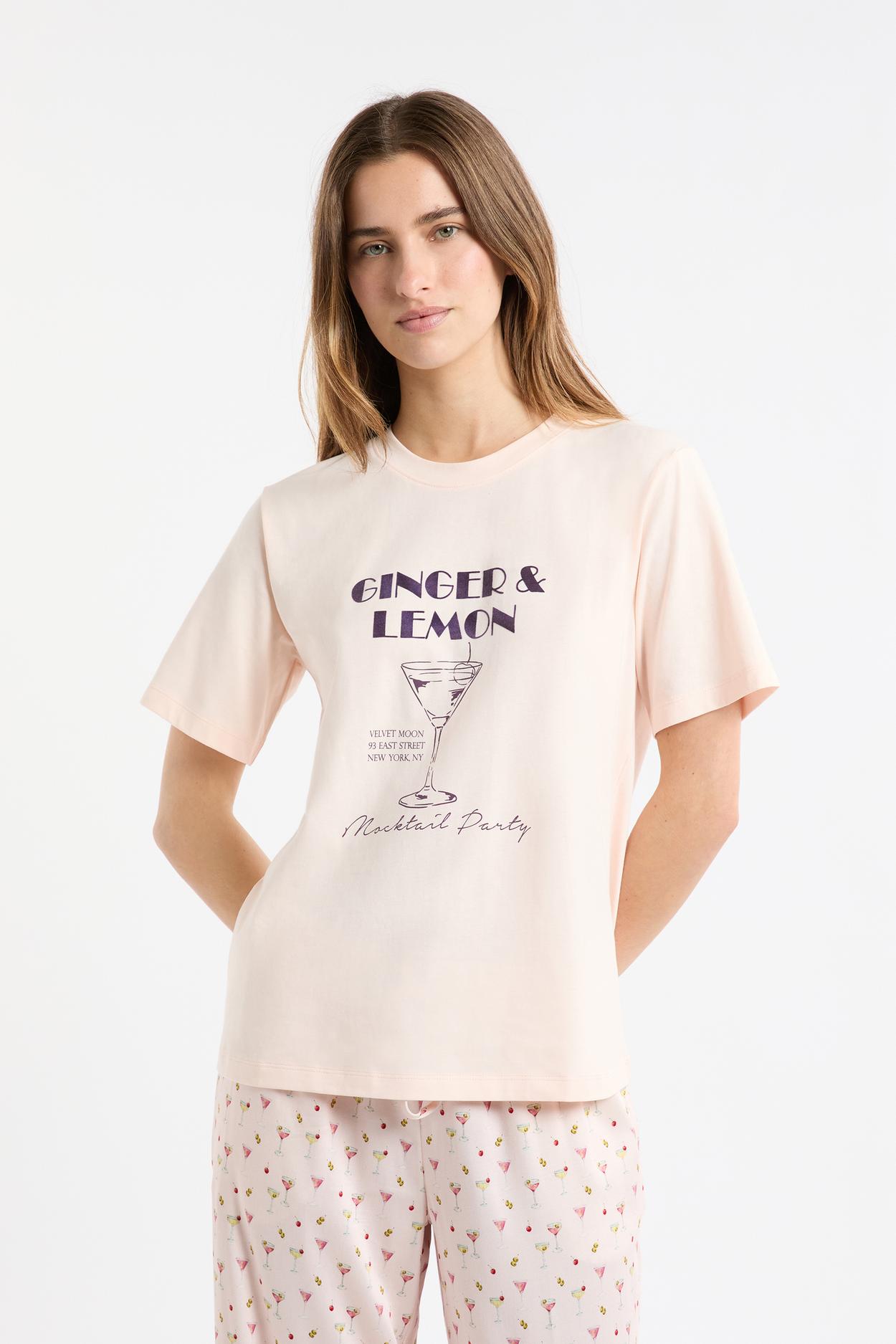 Koszulka piżamowa z bawełny