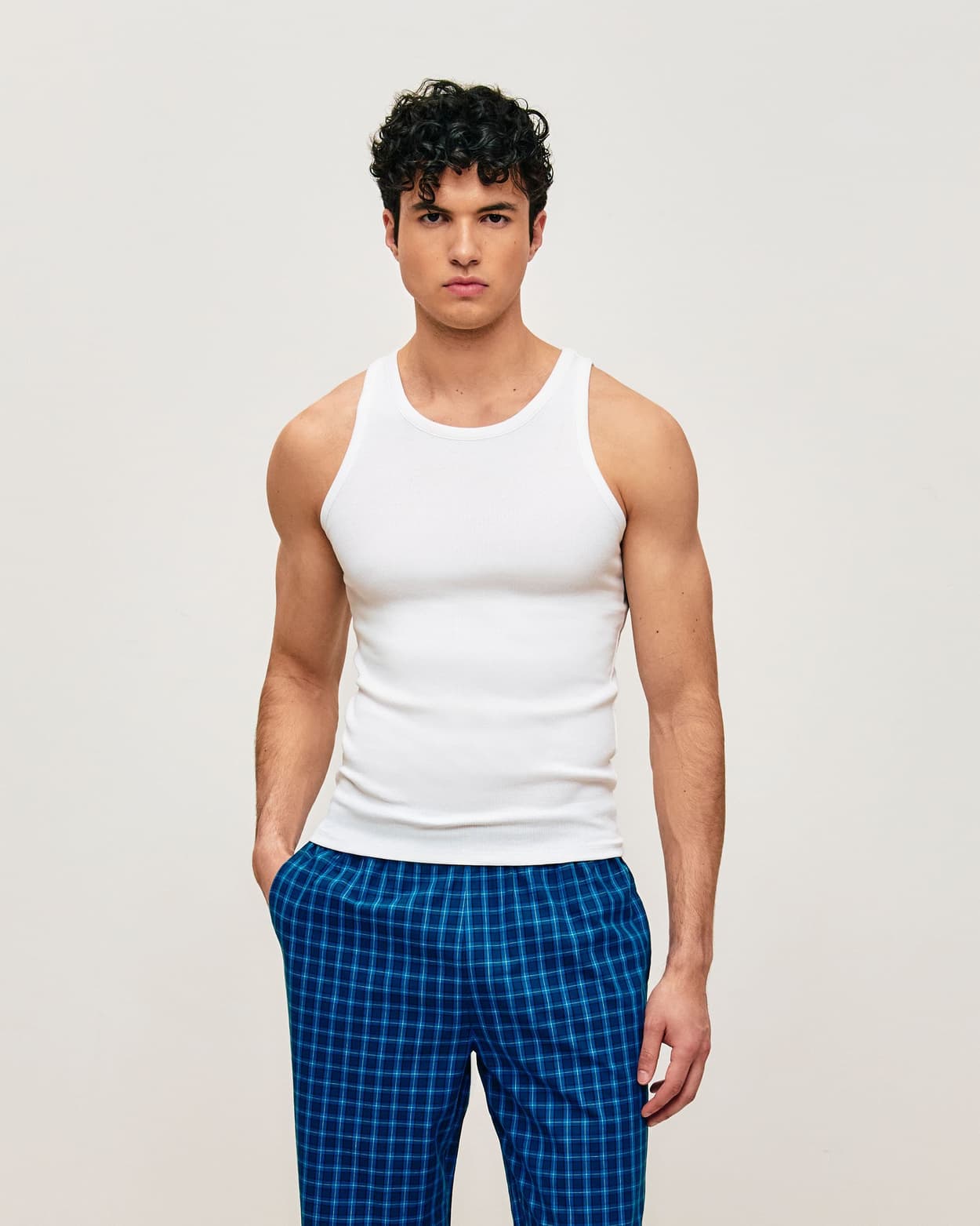 Pantalones de algodón a cuadros - XS - Undiz