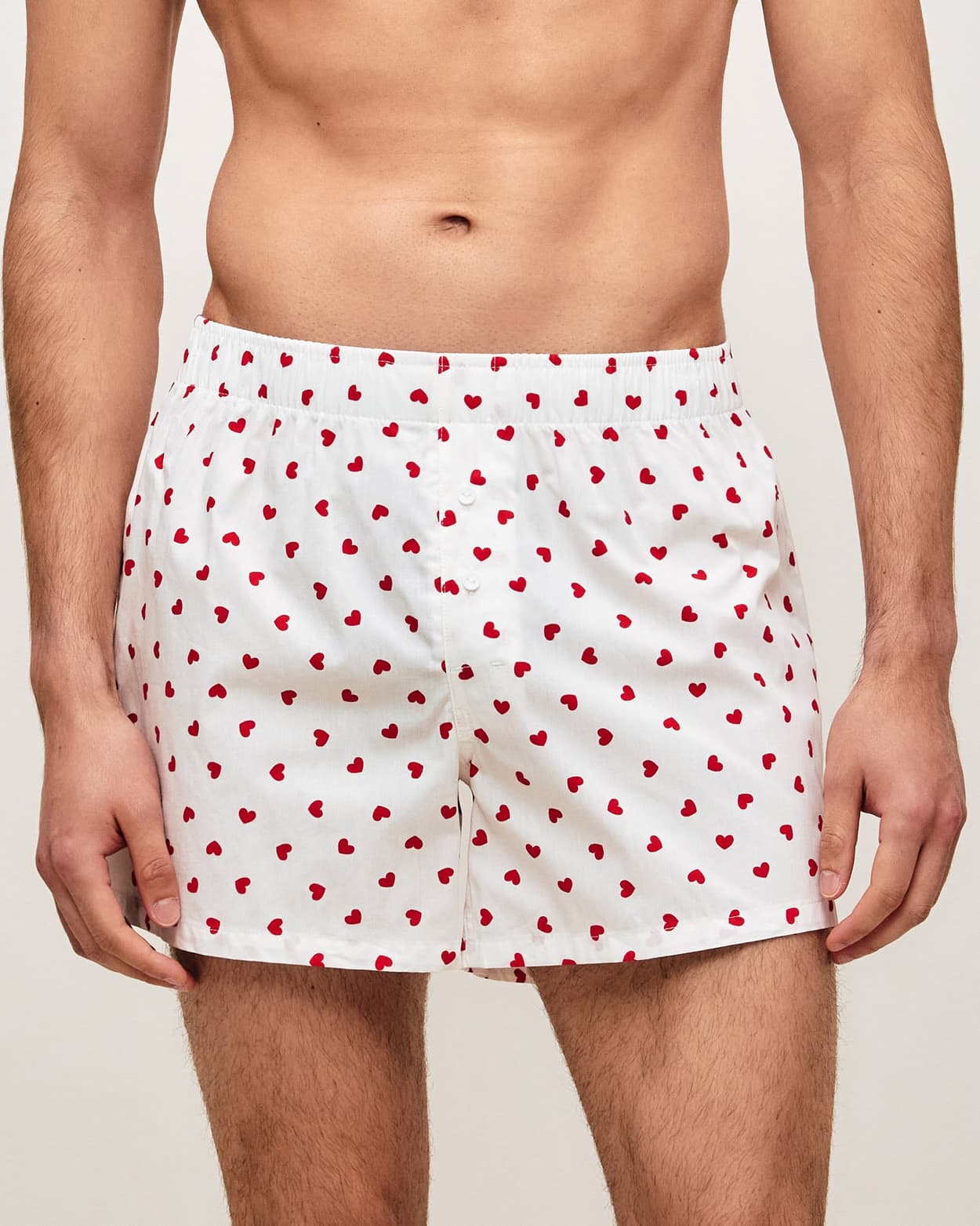 Pantalones cortos de algodón con estampado de corazones - S - Undiz