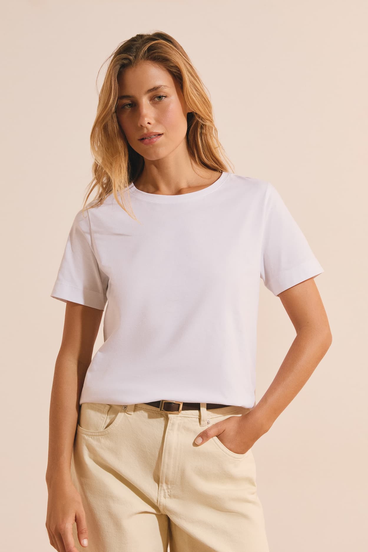 T-shirt en coton - Tenue Gaby R - 2XL - Blanc - Femme - Etam