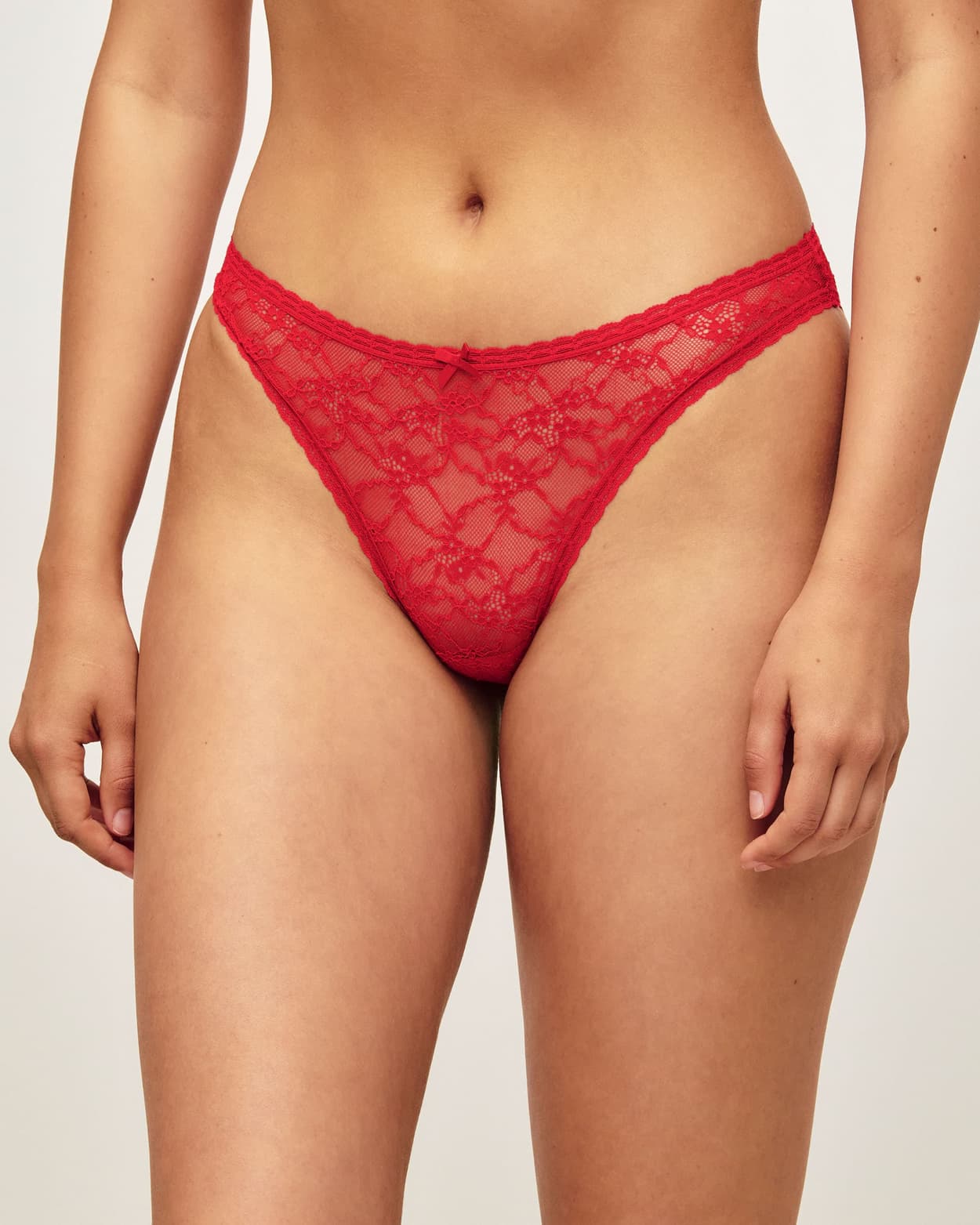 Kant bloemen onderbroek met een klein strikje - M - Undiz