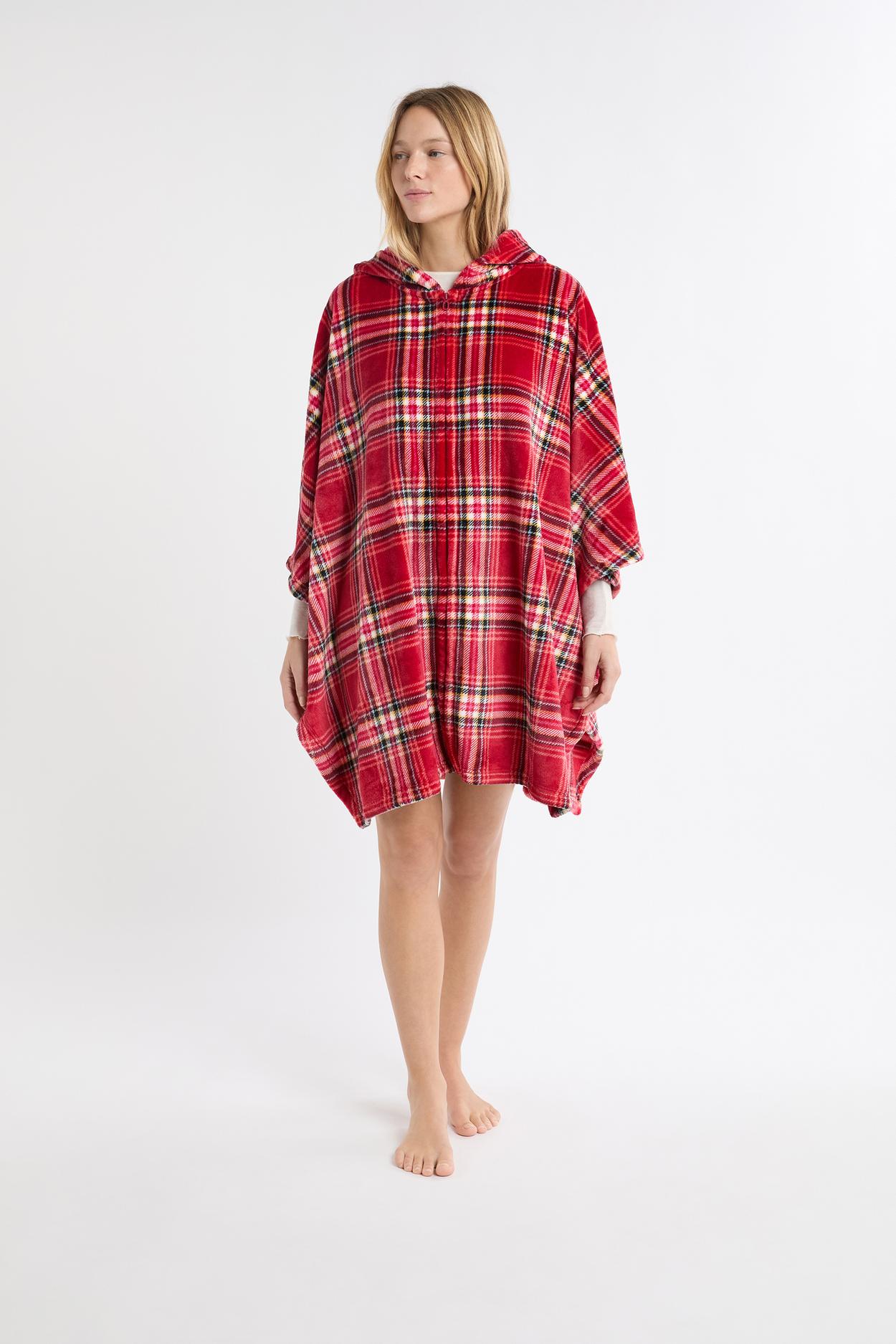 Ponczo bez rękawów z polaru