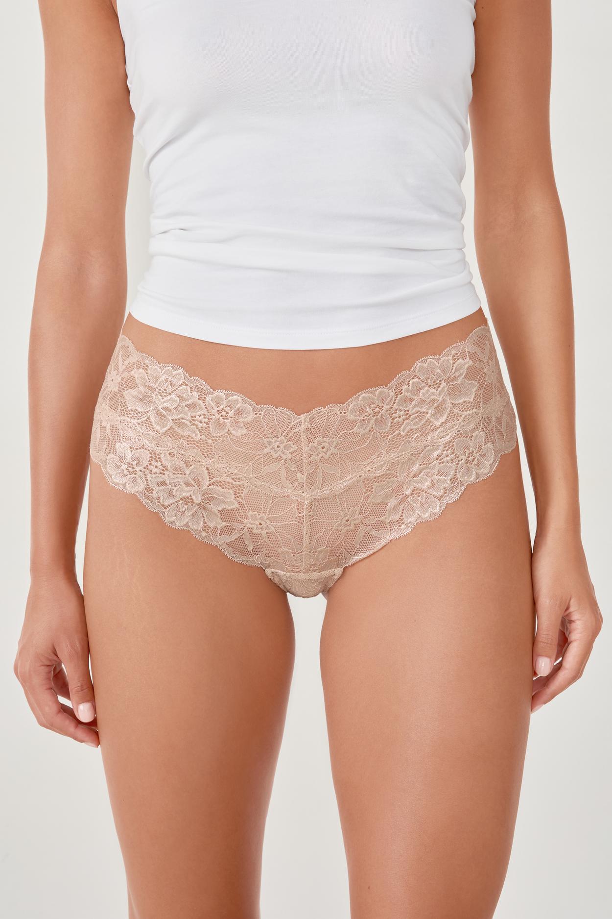 Hipstery V-shape z koronki