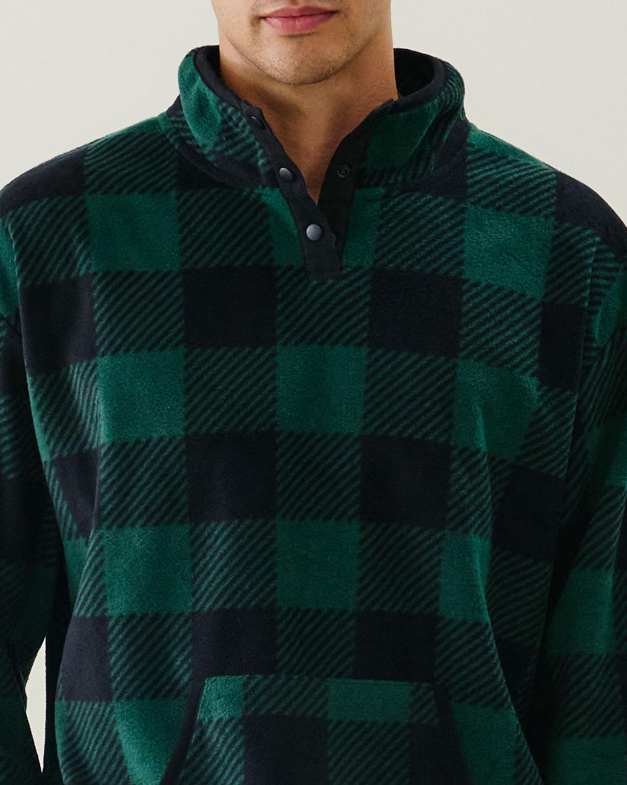 Geruite fleece sweatshirt - XS - Undiz