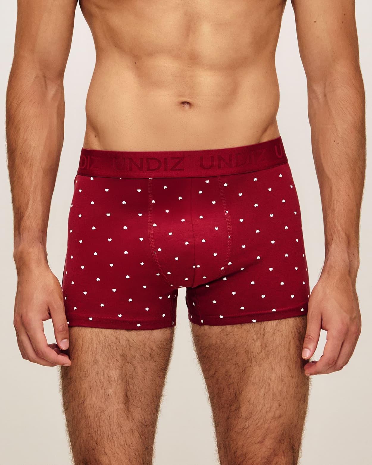 Katoenen boxershort met hartjesprint - L - Undiz