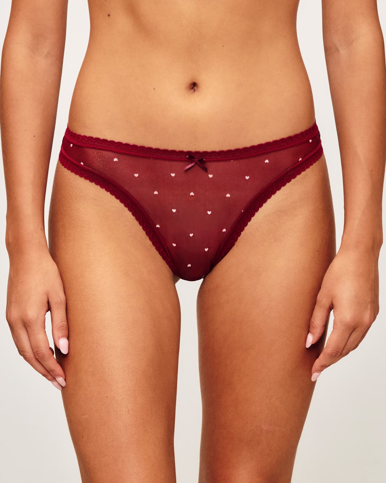 Hartjesafdruk mesh tanga - M - Undiz