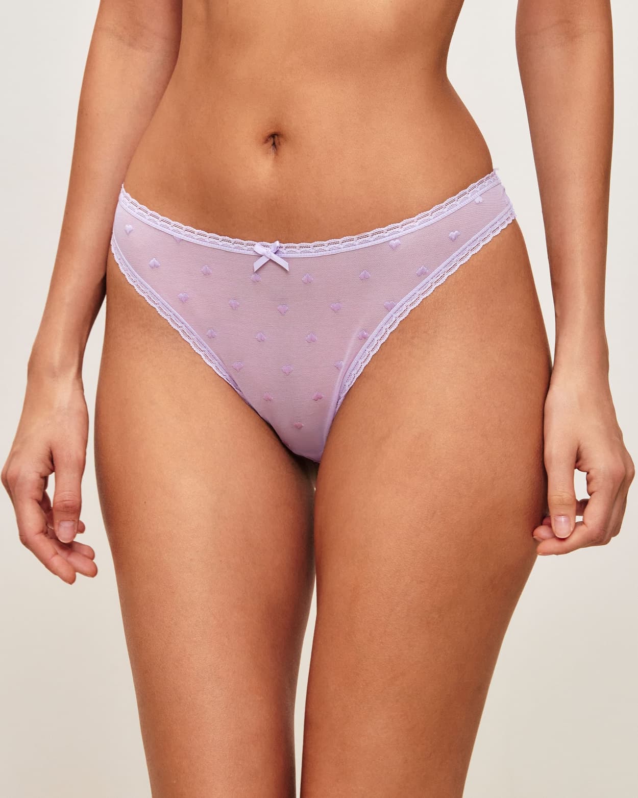 Culotte en mesh avec cœurs brodés - M - Undiz