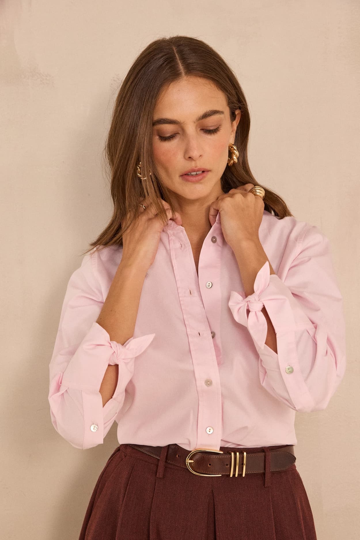 Chemise à manches longues en coton MARIA