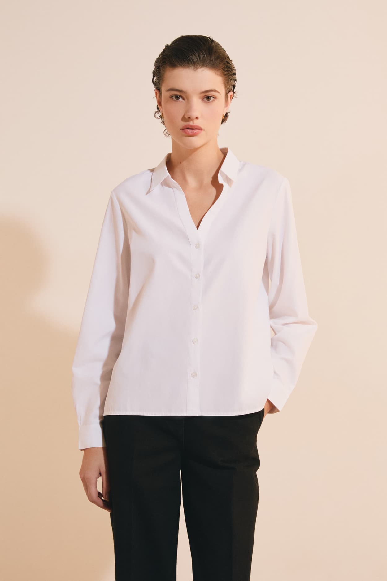 Chemise à manches longues en coton - Cabana - XL - Blanc - Femme - Etam