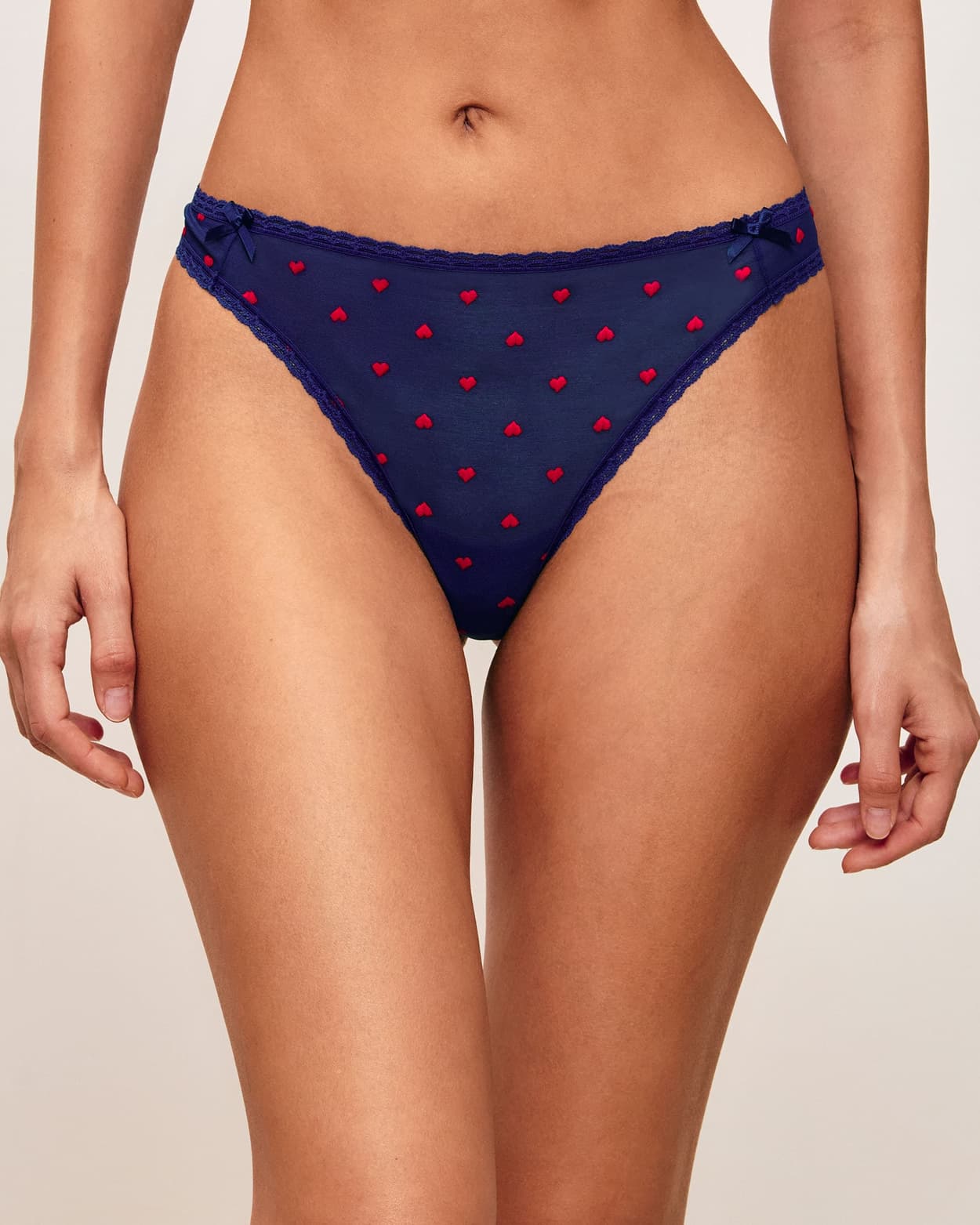 Cuerda de malla con bordados de corazones - XS - Undiz
