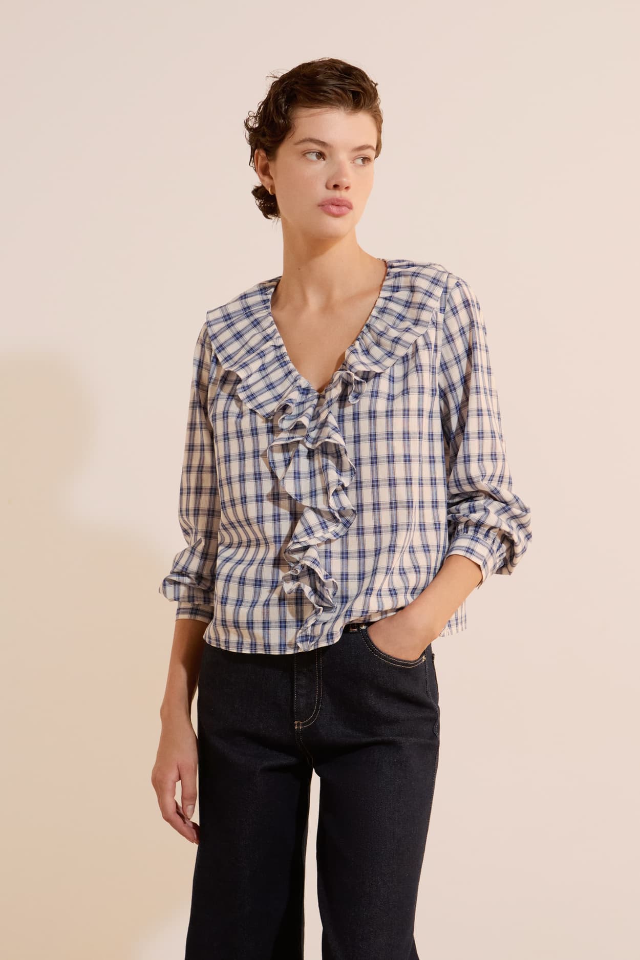 Chemise à carreaux - Brunilde Crx - XL - Navy - Femme - Etam