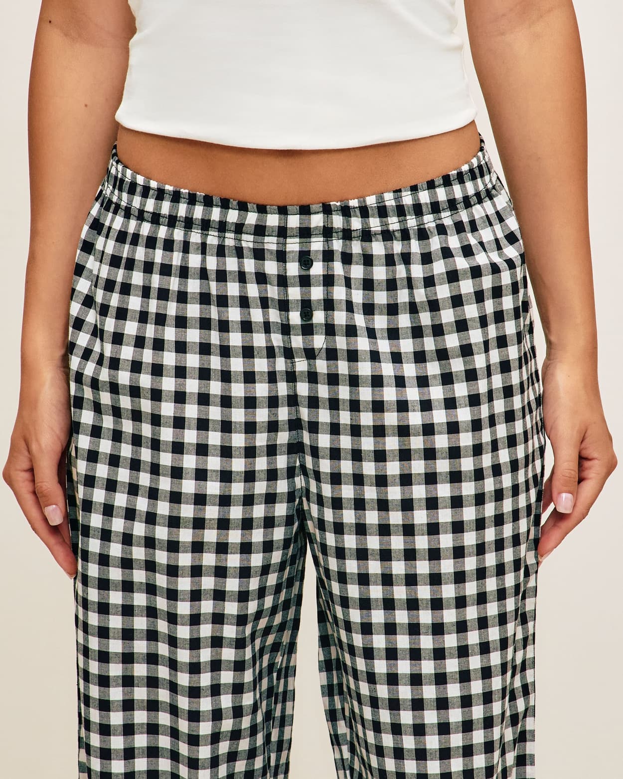 Pantalones de popelín a cuadros - XS - Undiz