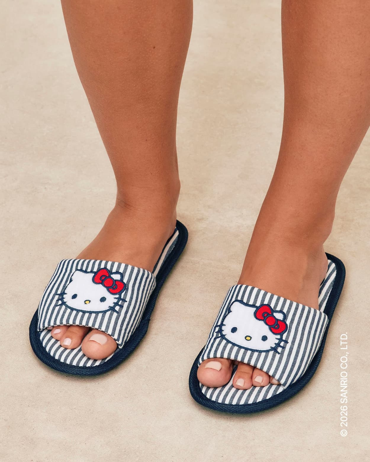 zapatillas de casa a rayas de Hello Kitty - 38/39 - Undiz