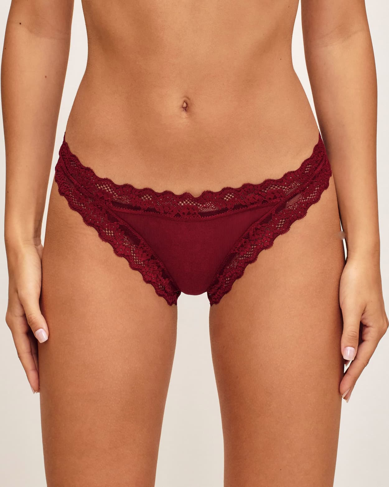 Tanga en coton et dentelle - S - Undiz