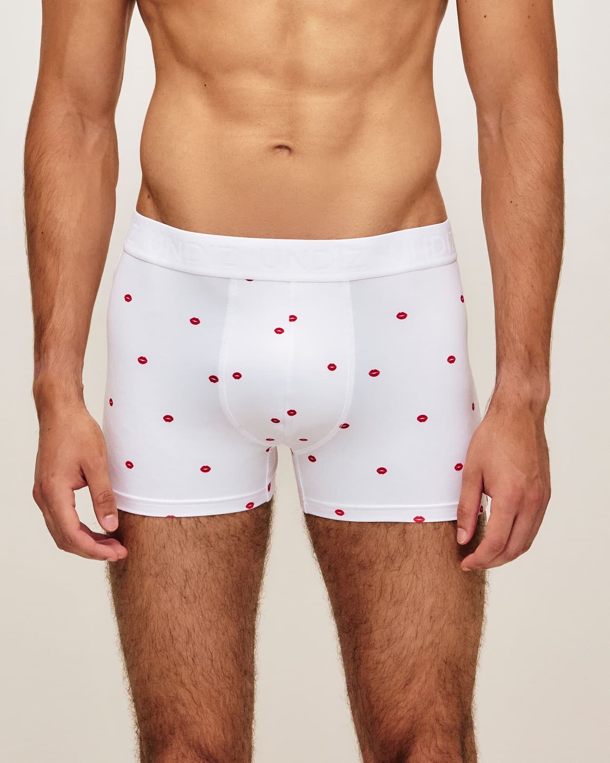 Microfiber boxershort met mondpatroon - XL - Undiz