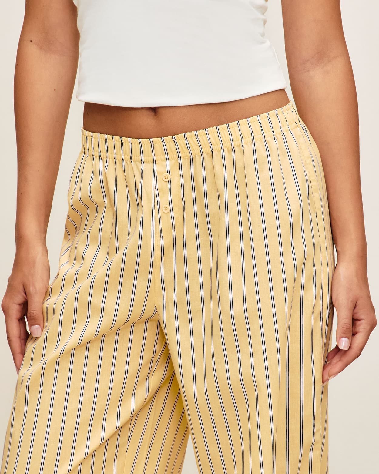 Gestreepte popline broek - S - Undiz