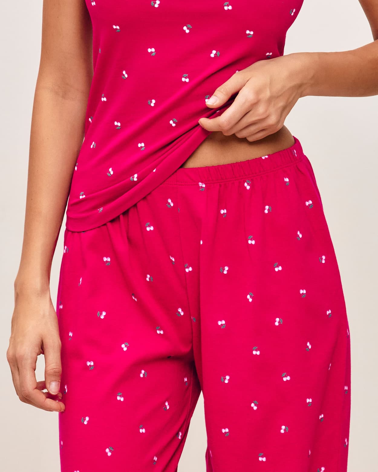 Pantalones de jersey con estampado de cerezas - S - Undiz