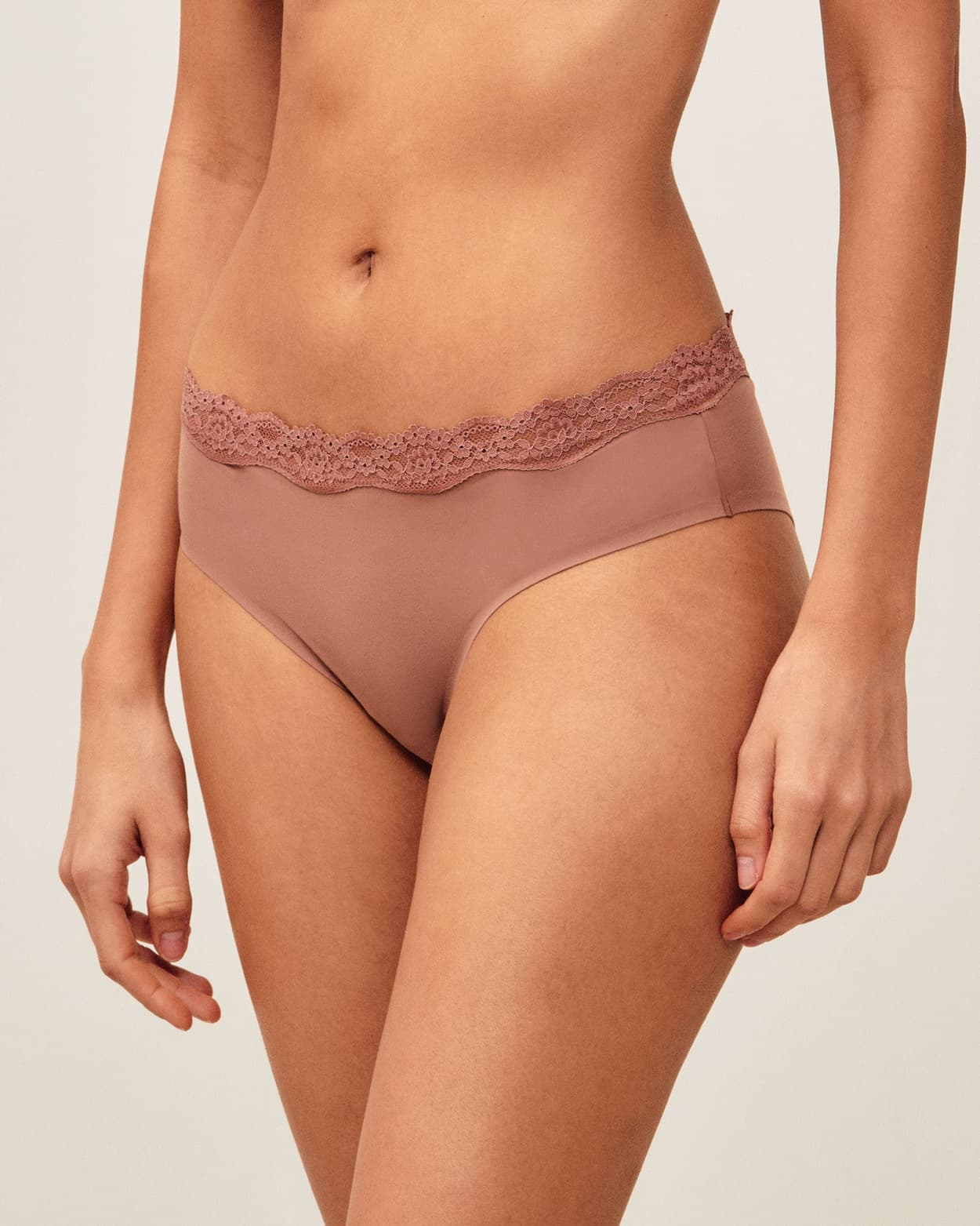 Shorty en microfibre et dentelle - XS - Undiz