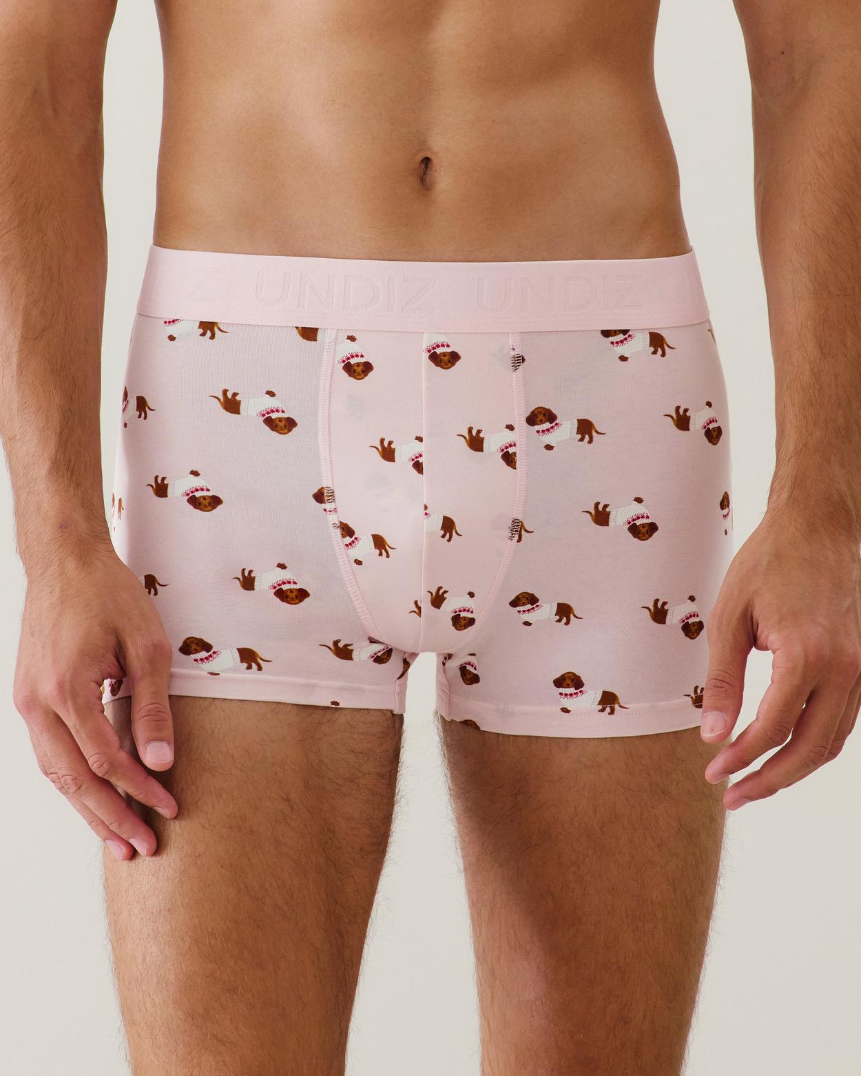 Cotton boxer shorts with dachshund pattern - L - Undiz