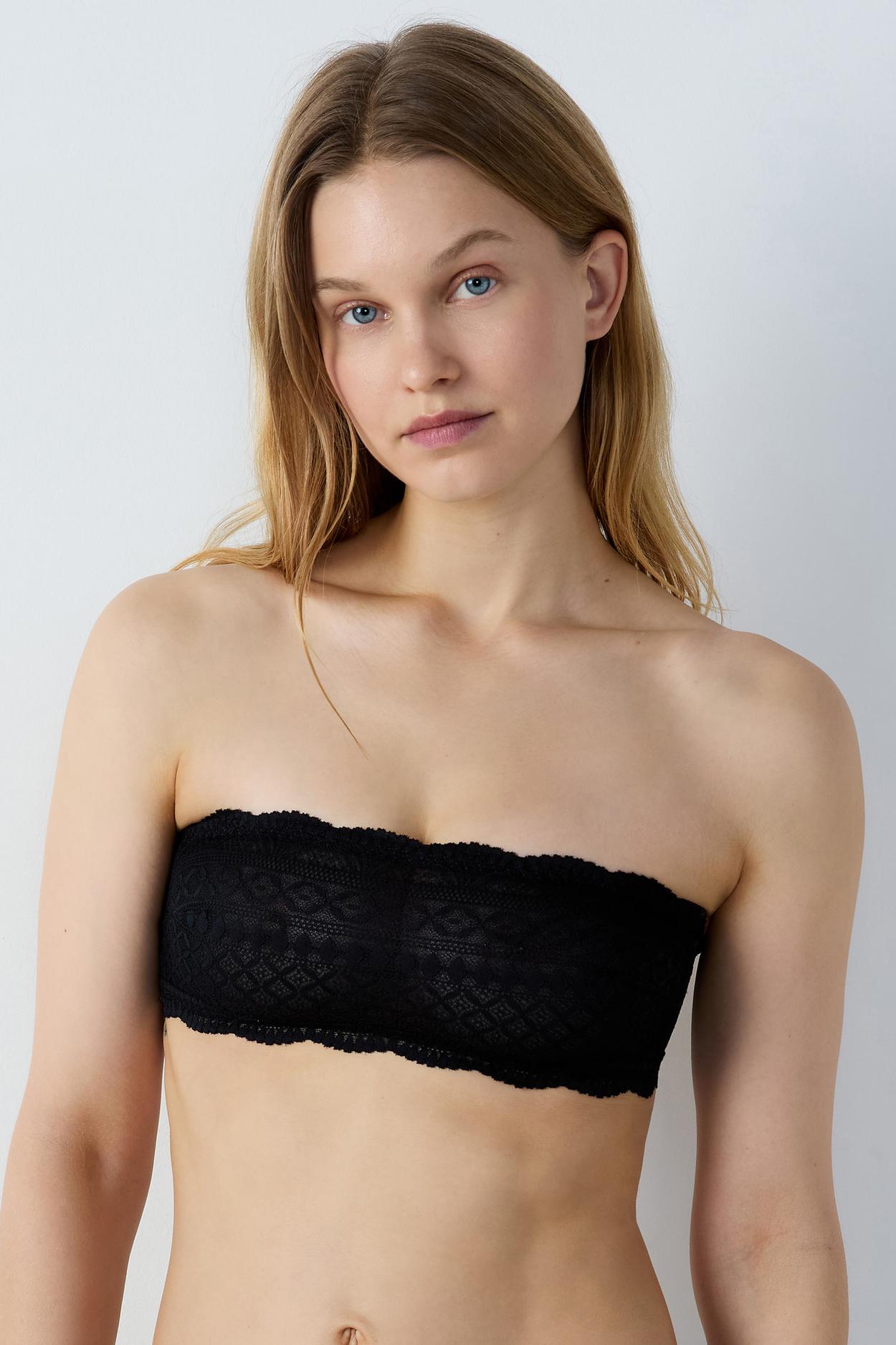 Koronkowy biustonosz opaska